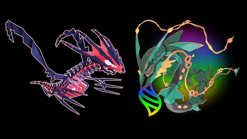 Eternatus and Mega Rayquaza in Pokemon Go