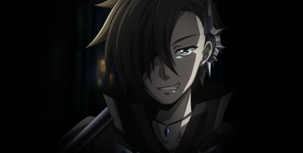 This image features the character Kelvin from the anime series Black Summoner.