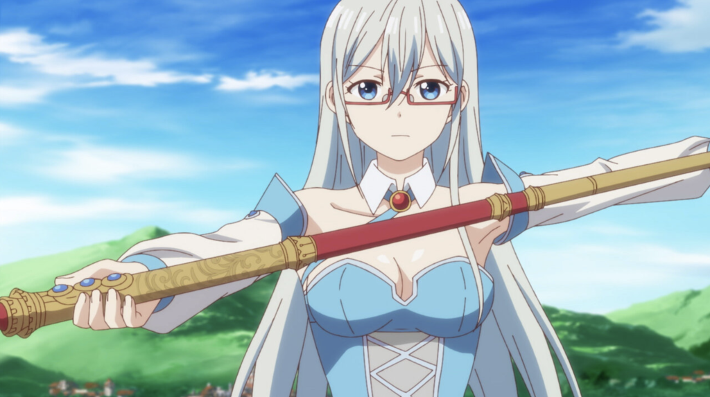 This character is Eléonore Bonnefoi from the anime series Parallel World Pharmacy and she is known as "Ellen," the top apprentice of the main character's father and acts as his tutor