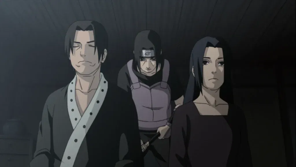 Fugaku and Mikoto chose not to fight back, respecting their son's difficult decision and asking him to take care of his younger brother, Sasuke.