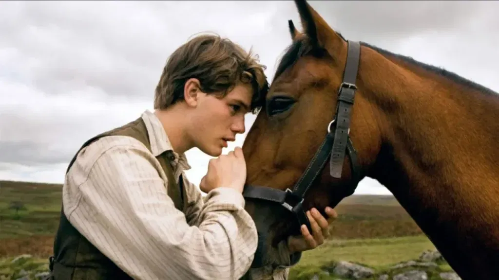 Jeremy Irvine in a still from War Horse