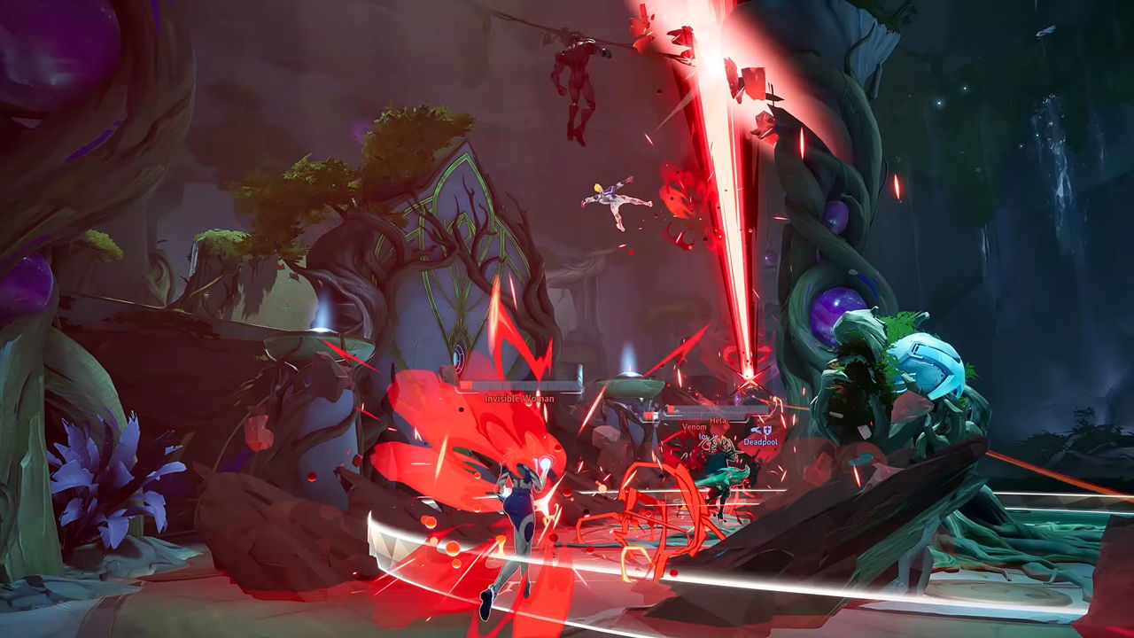Marvel Rivals gameplay screenshot showing Cyclops' ultimate ability in action.