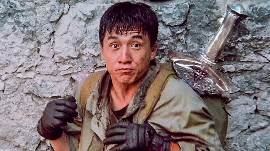 Jackie Chan with a sword