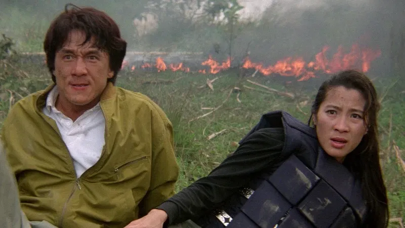 Kevin and Jessica amidst the wreckage