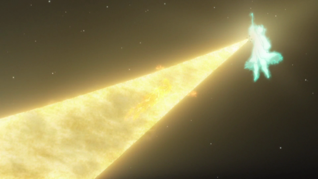 Toneri Otsutsuki using Golden Wheel Reincarnation Explosion