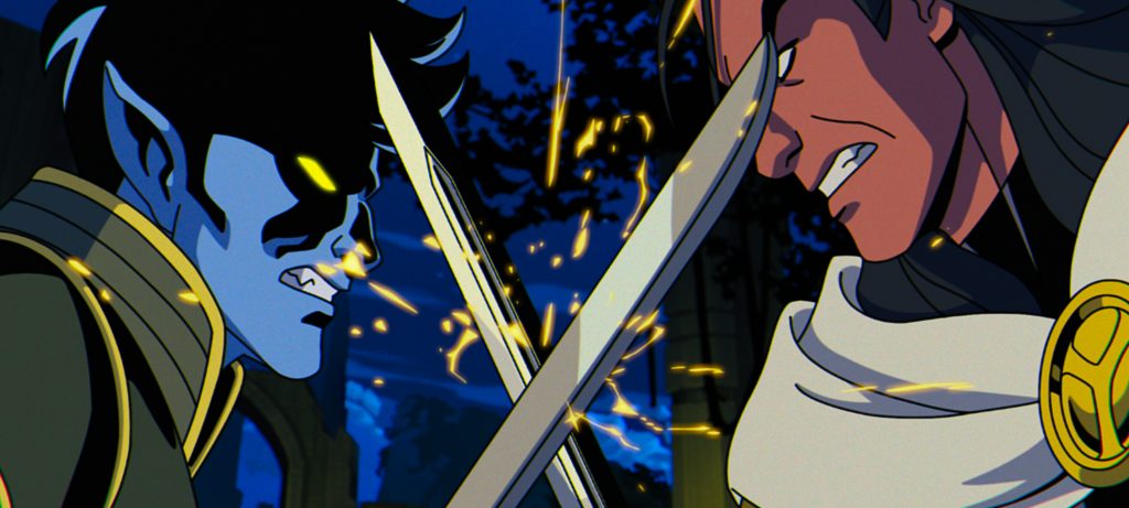 Nightcrawler sword fighting someone in X-Men '97 Season 2