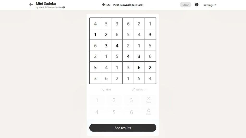 LinkedIn Games screenshot showing the solution for the Mini Sudoku puzzle on June 12, 2026.