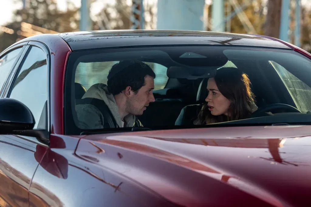 Emily Blunt and Josh O'Connor in steven spielberg's alien movie Disclosure Day