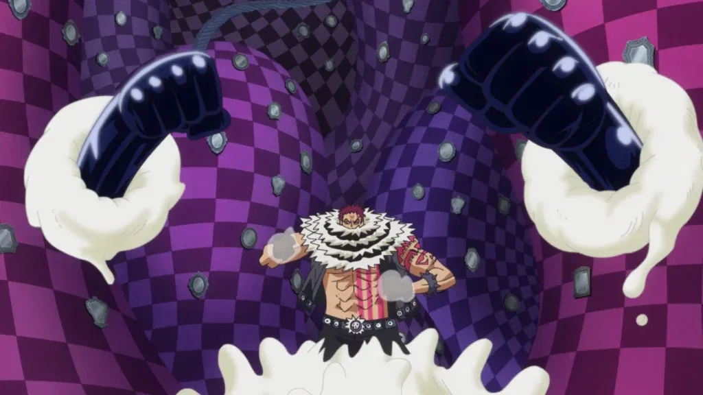 Katakuri is a user of the Mochi Mochi no Mi, a special Paramecia-type fruit that allows him to create, control, and transform into mochi. 