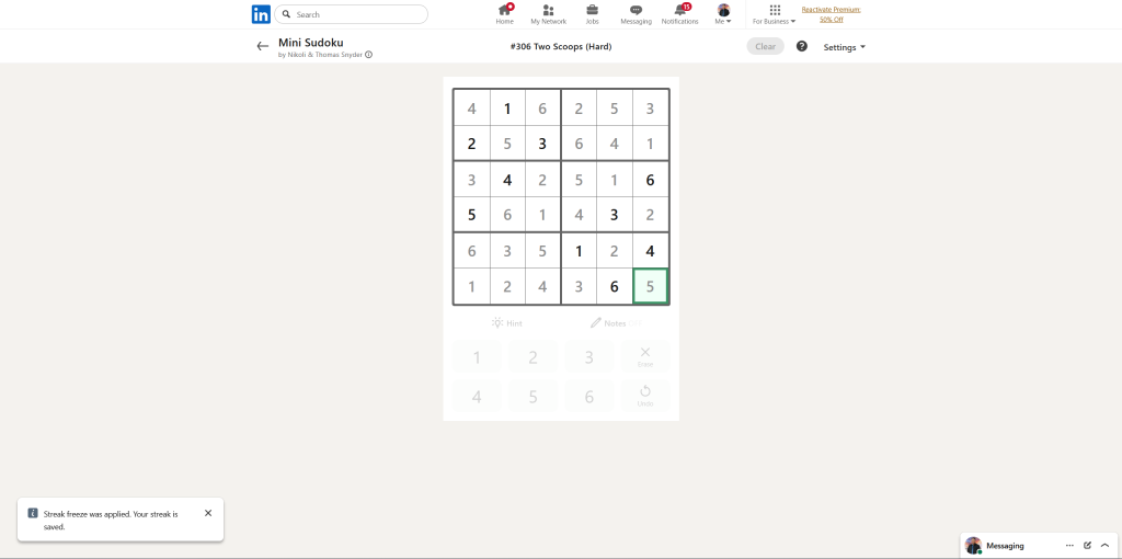 All LinkedIn Games Solutions for Today (June 13, 2026) 4 A screenshot of the daily LinkedIn Games puzzle.
