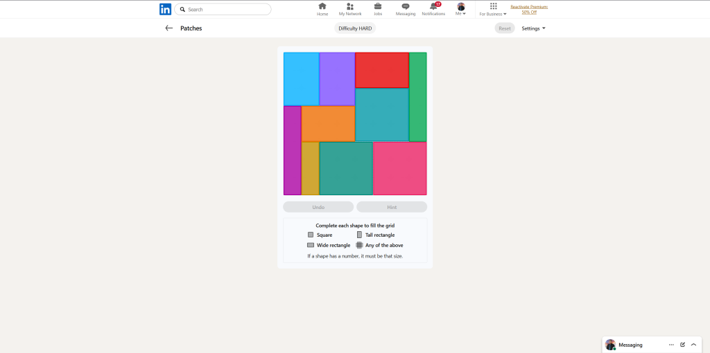 All LinkedIn Games Solutions for Today (June 14, 2026) 2 A screenshot of the daily LinkedIn Games puzzle.
