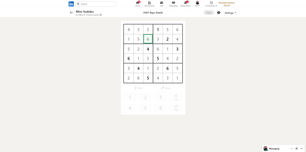 All LinkedIn Games Solutions for Today (June 14, 2026) 4 A screenshot of the daily LinkedIn Games puzzle.