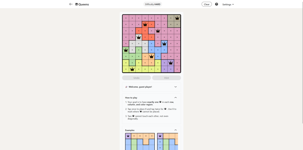 All LinkedIn Games Solutions for Today (June 14, 2026) 6 A screenshot of the daily LinkedIn Games puzzle.