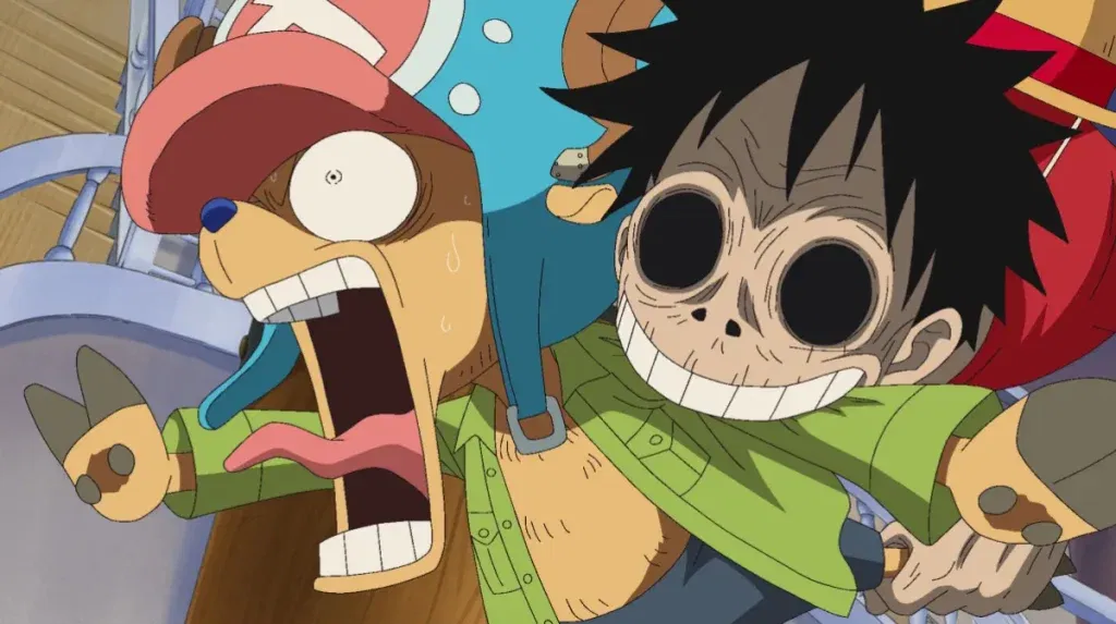 a still from the one piece anime series