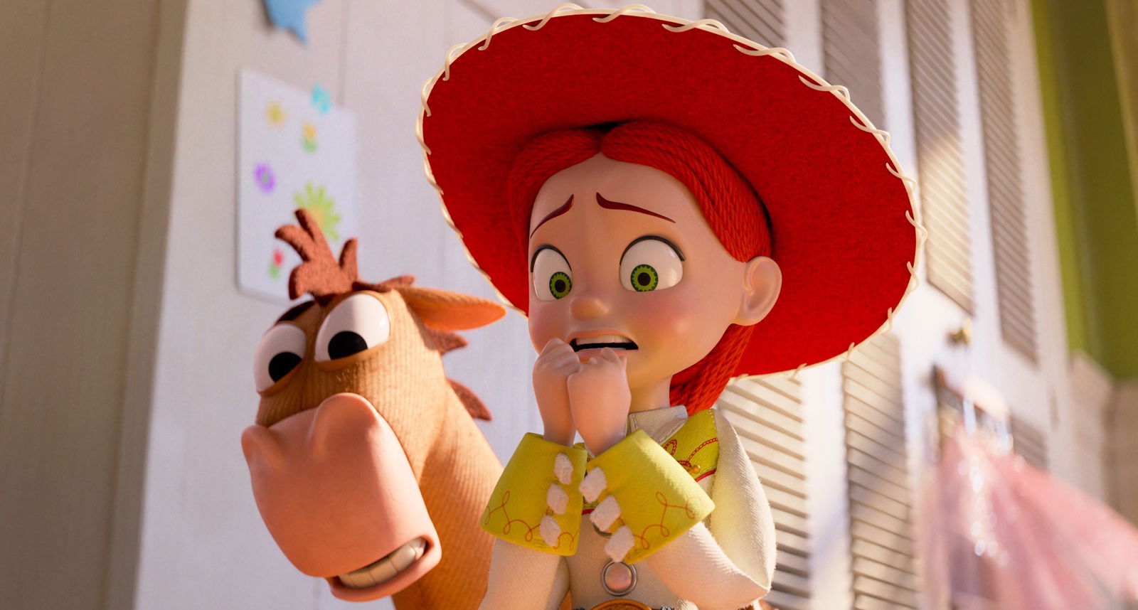  Bullseye and Jessie (voiced by Joan Cusack) in Disney and Pixar's TOY STORY 5. Photo courtesy of Disney/Pixar. © 2025 Disney/Pixar. All Rights Reserved.
