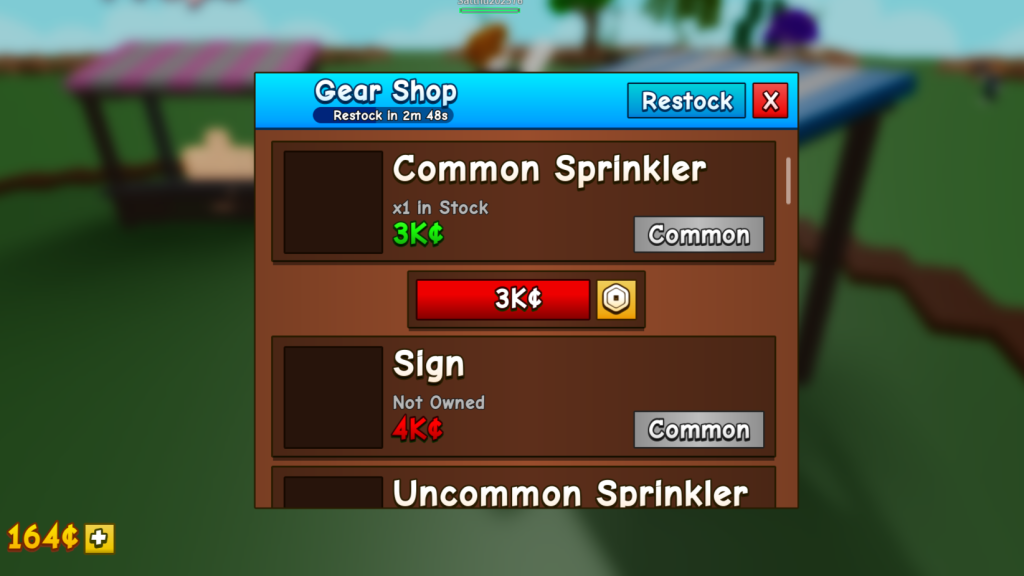 Sprinkler in Grow a Garden 2.