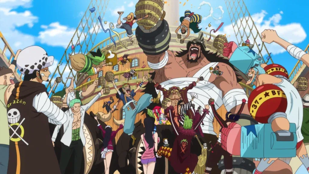 a still from the one piece anime series