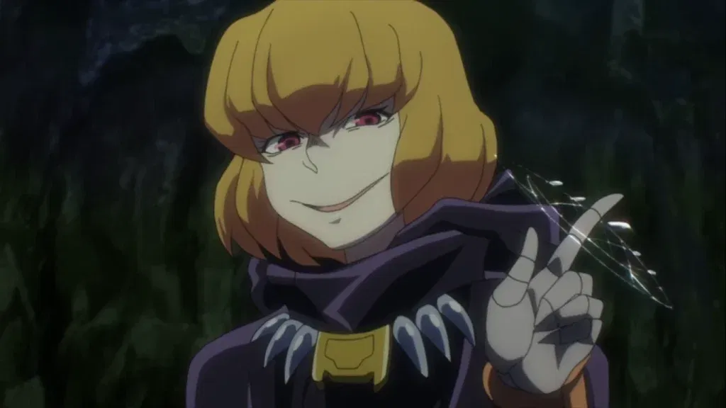 Clementine's evil smile in overlord anime