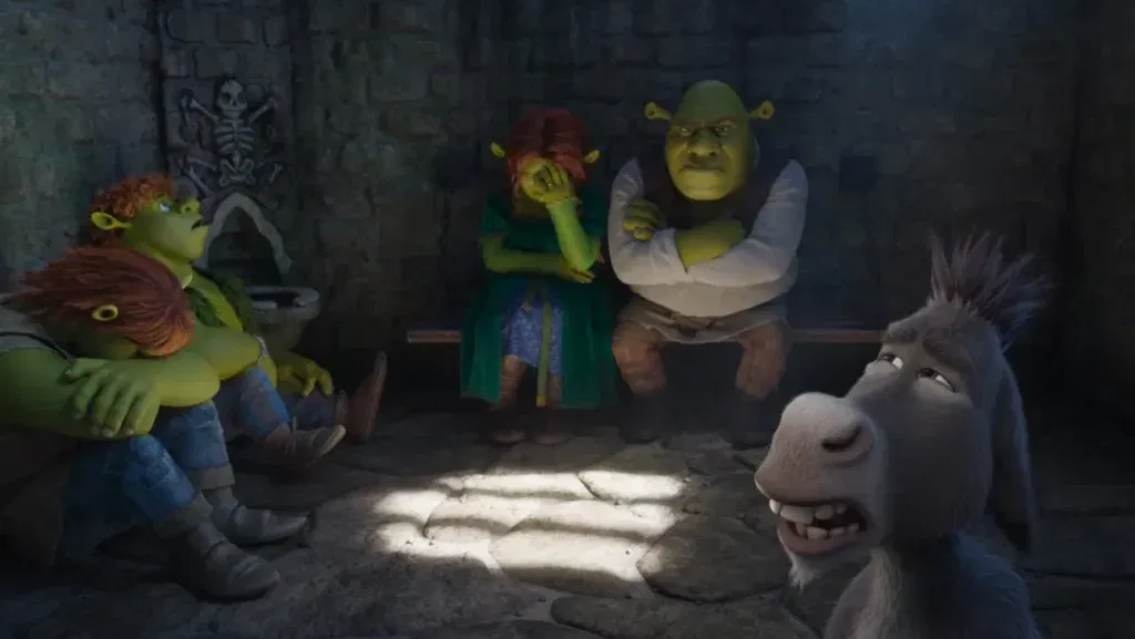 Fergus and Farkle with their family in Shrek 5