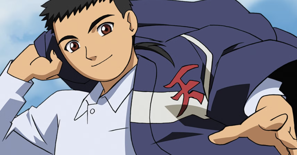 This image features Tenchi Masaki, the main protagonist of the Tenchi Muyo! anime franchise