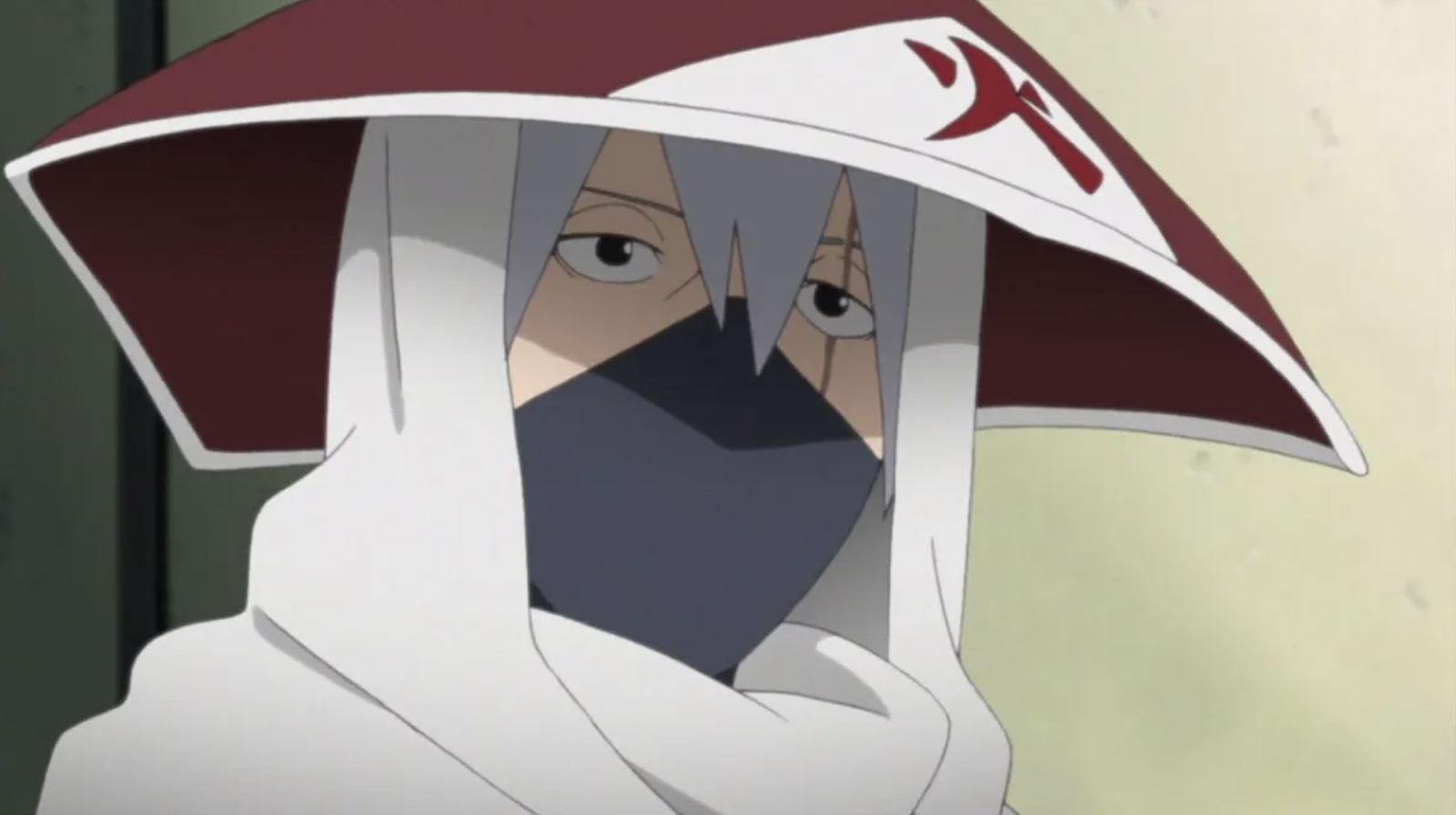 This image depicts Kakashi Hatake from Naruto wearing the traditional Hokage hat and Kakashi became the Sixth Hokage following the Fourth Shinobi War due to his immense strength and qualifications