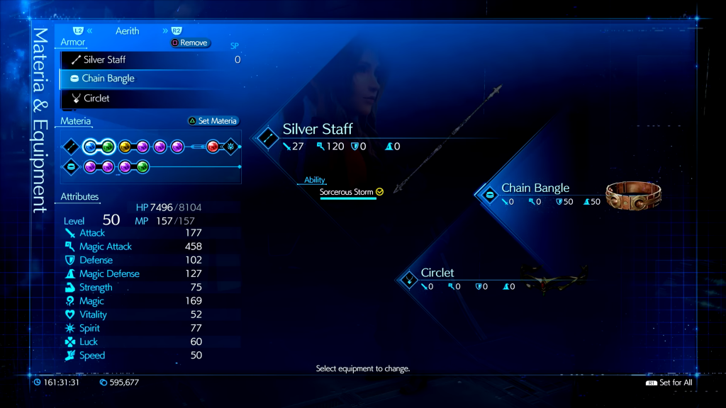 An in-game screenshot from Final Fantasy 7 Remake.