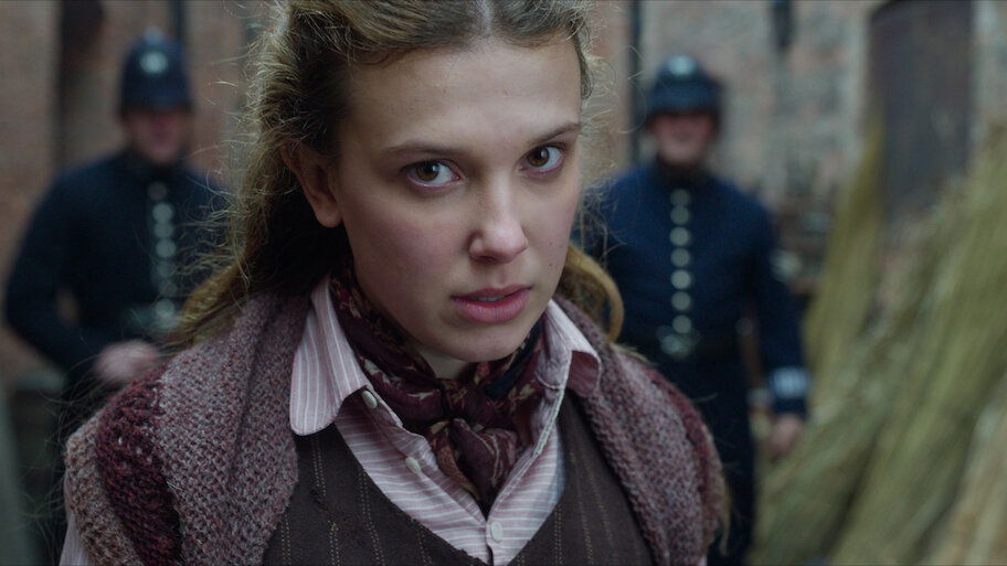 Millie Bobby Brown in a still from Enola Holmes 2