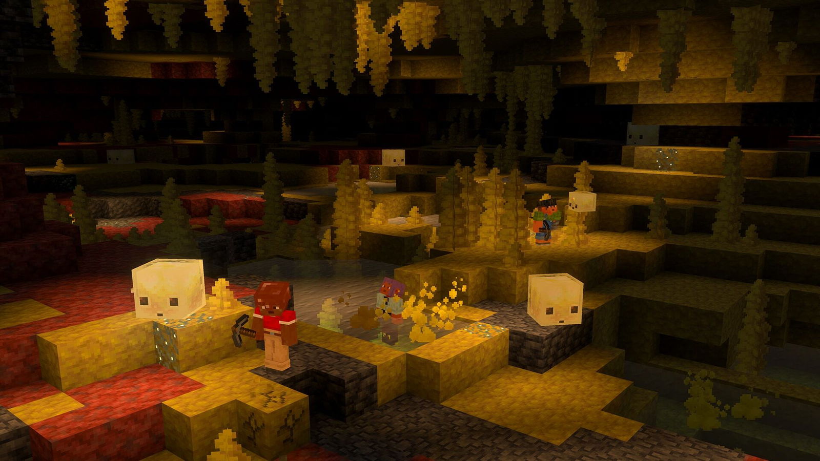 Sulfur Caves in Minecraft Chaos Cubed.