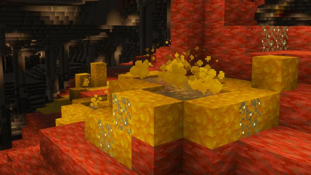 Sulfur Cave in Minecraft Chaos Cubed.