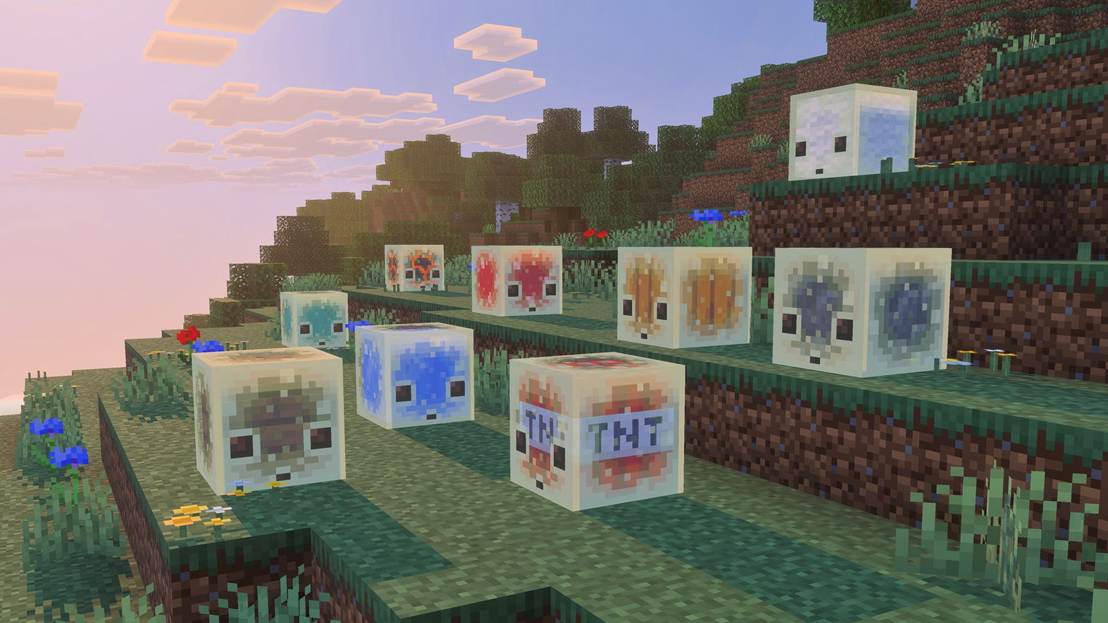 Sulfur Cubes in Minecraft Chaos Cubed.