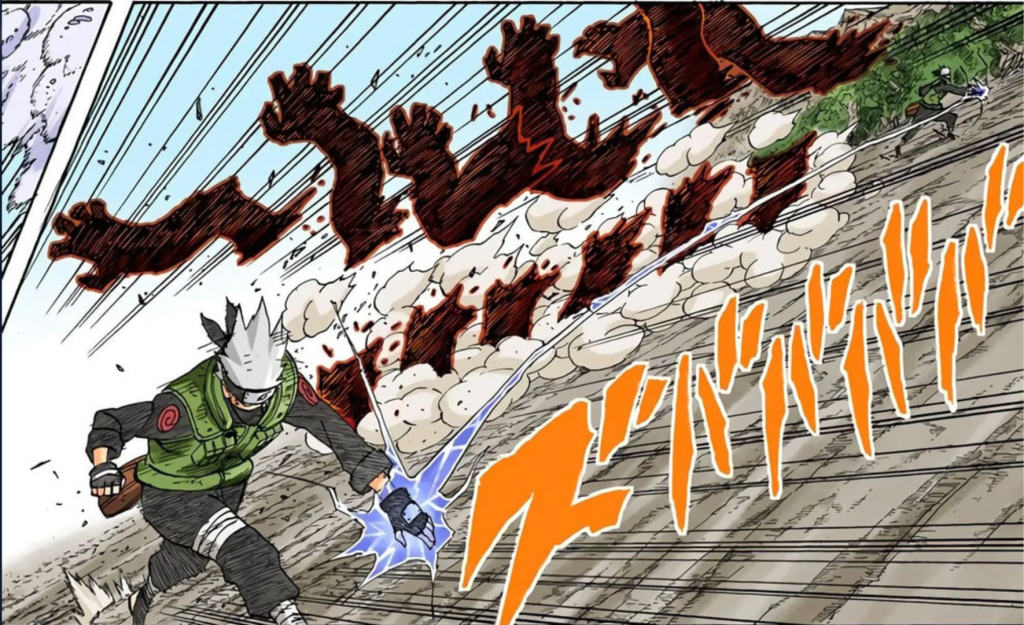 kakashi cutting tailed beast arm