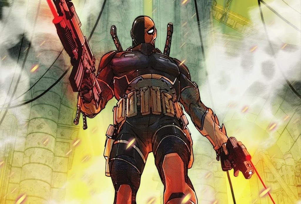 Deathstroke with his weapons