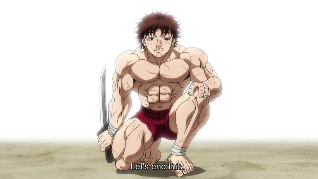 Baki saying "let's end this"