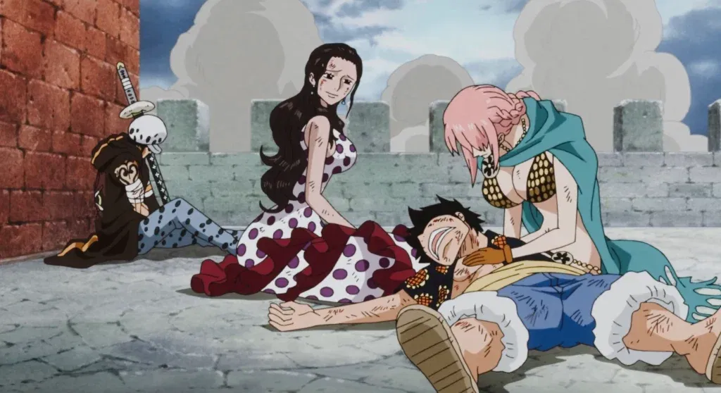 a stiill from the One Piece anime series