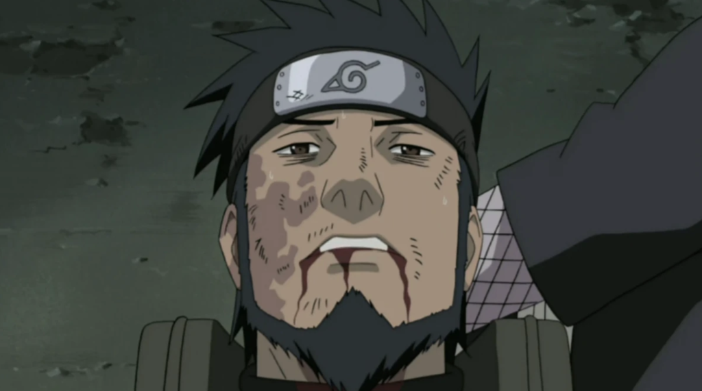  Shippuden and it depicts his final moments in episode 80, titled "Last Words". Asuma dies from fatal wounds sustained while fighting Hidan and Kakuzu of the Akatsuki