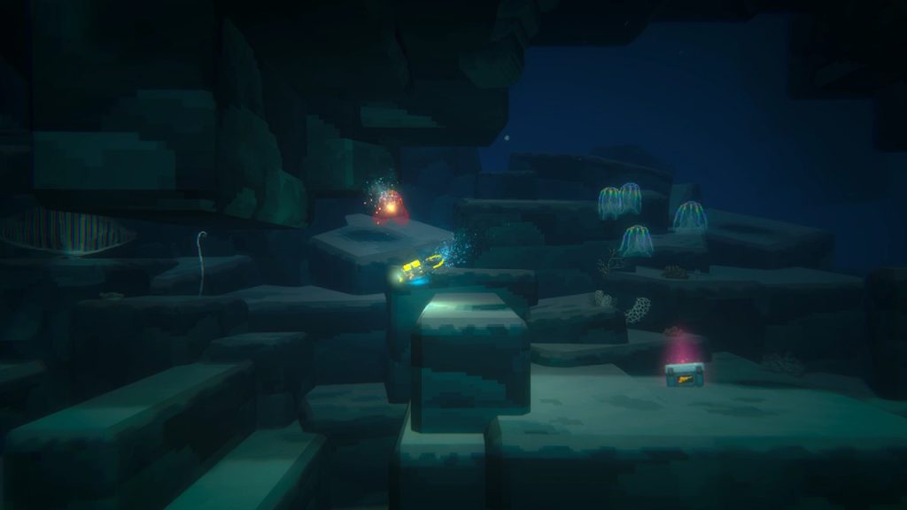 Diving at night in Dave the Diver.
