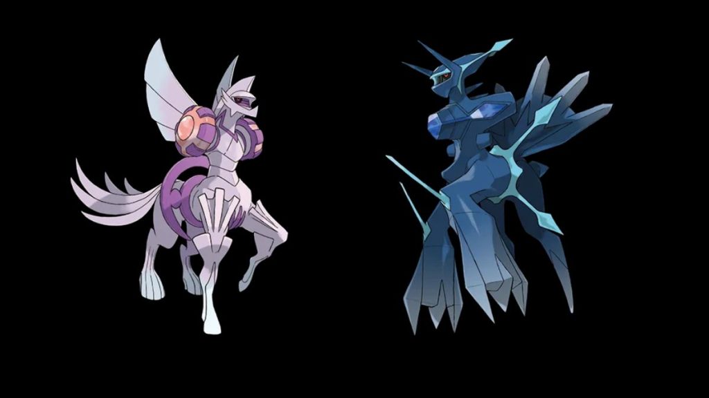 Origin Forme Palkia and Origin Forme Dialga in Pokemon Go