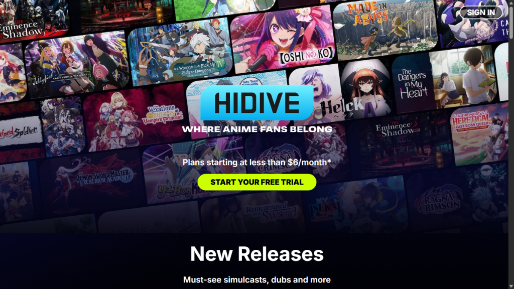 hidive anime streaming catalog overview