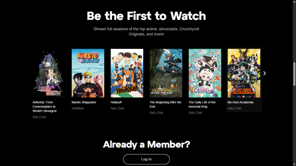 crunchyroll anime streaming catalog overview