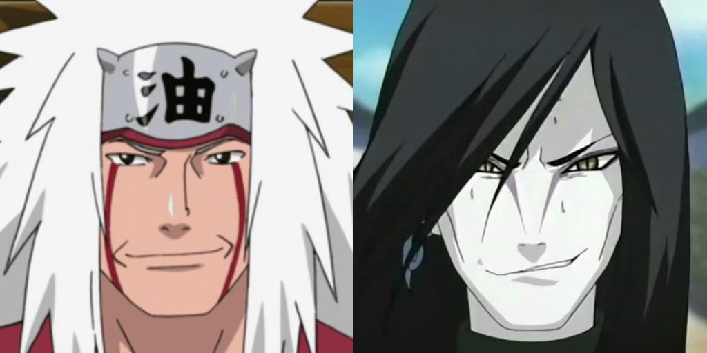 Jiraiya and Orochimaru side by side