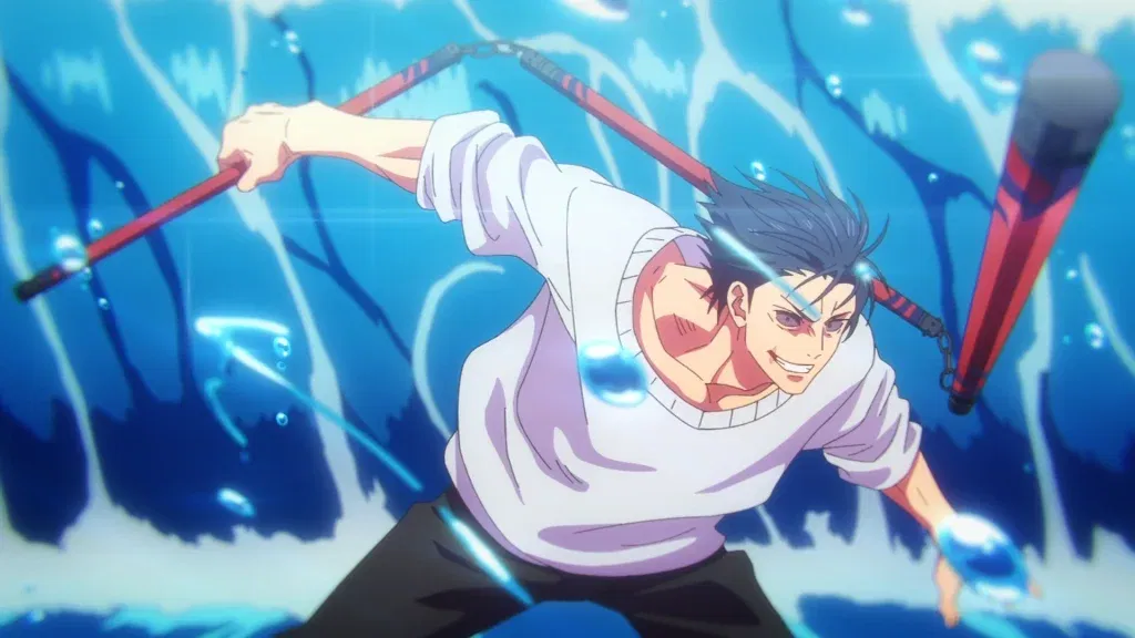 Toji fighting Dagon