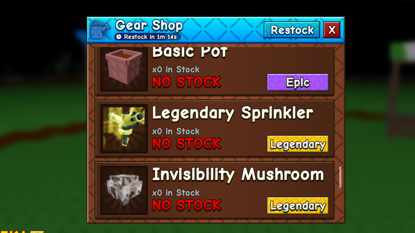 Sprinklers in Grow a Garden 2.