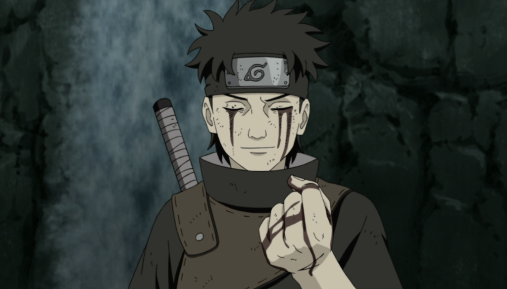 Shisui entrusted his remaining eye to his best friend, Itachi Uchiha before his death.