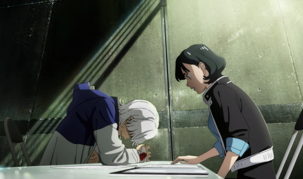 The image features Kamiya and Hourai from the Netflix anime Fool Night