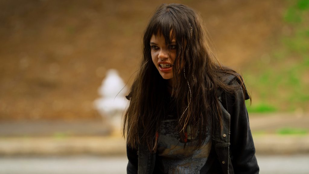 Nevaeh stands in the middle of the street with a fierce, almost feral expression, confronting the Bowdens as her increasingly erratic behaviour raises fresh questions about her role in Max Cady's plan.