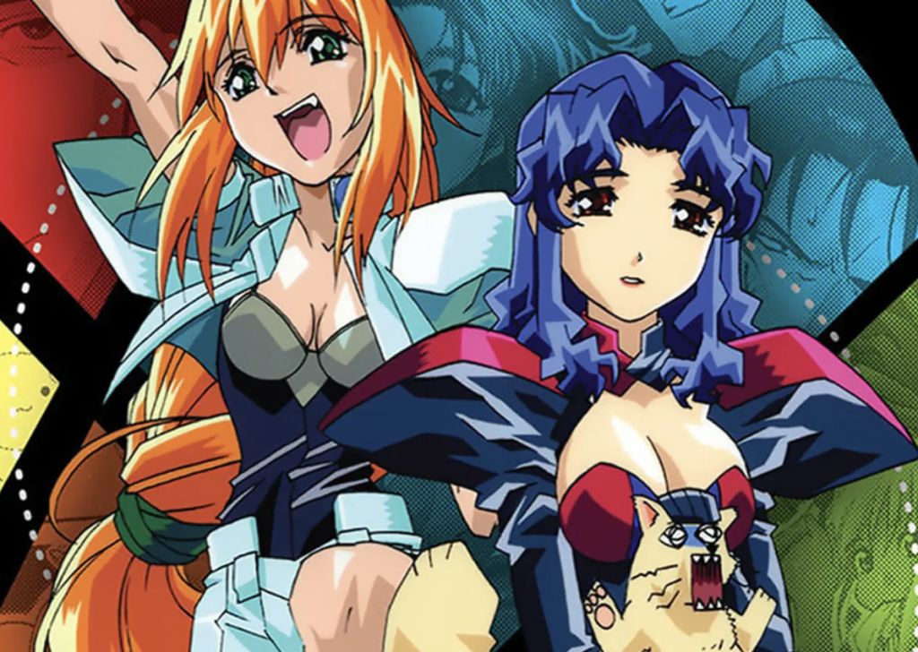 This is the anime series Excel Saga, a dark comedy and parody and the image features Excel and Hyatt