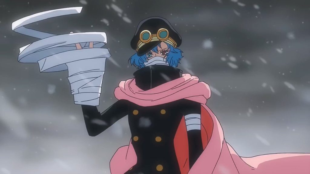 Gunko with her arrow ability in One Piece anime. 