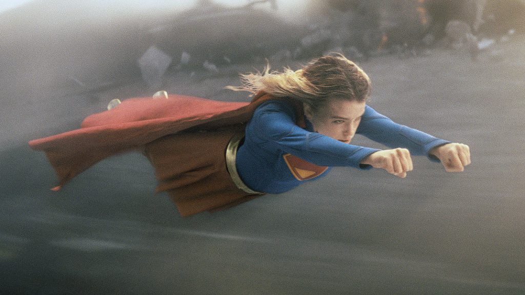 Milly Alcock in a still from Supergirl