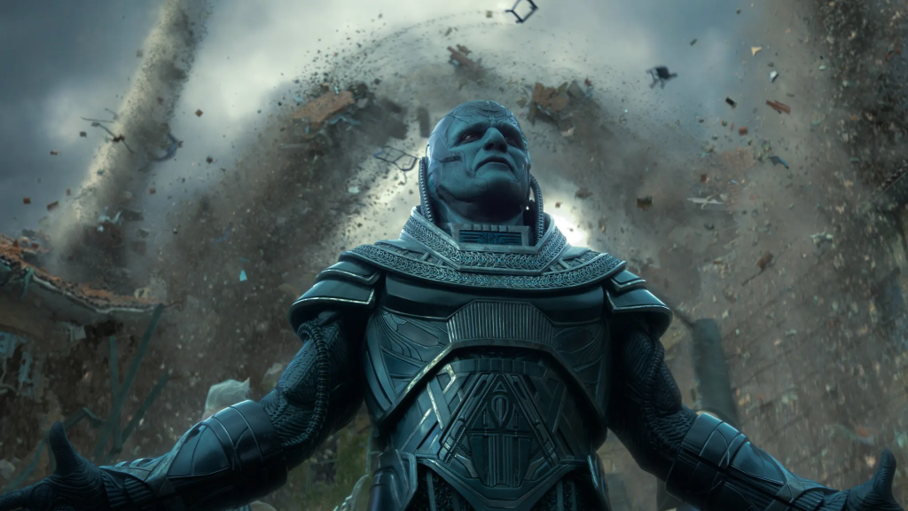  Apocalypse (2016), featuring Oscar Isaac as the titular villain Apocalypse.