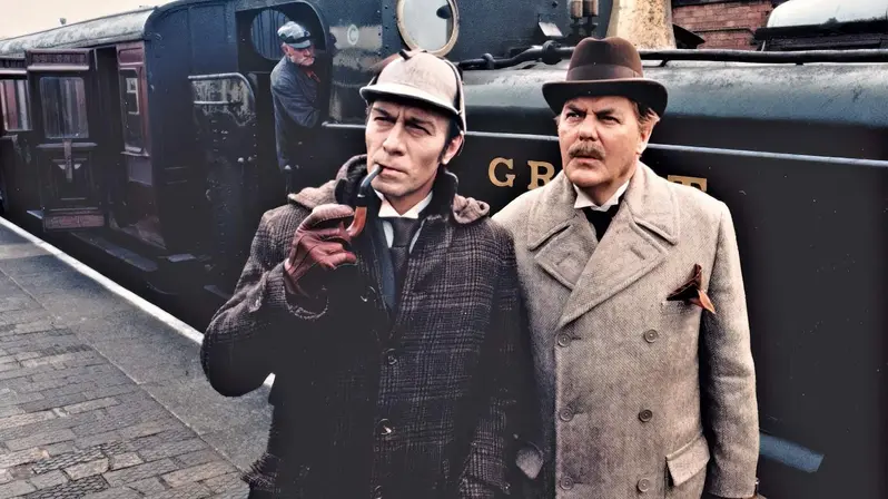 Sherlock and Watson at the train station 